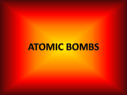 First Atomic Bomb - Beechen Cliff School Humanities Faculty