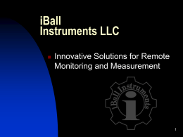 iBall Instruments Power Point Presentation