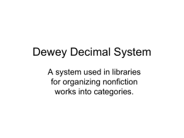 dewey template with numbers