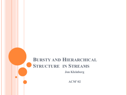 Bursty and Hierarchical Structure in Streams