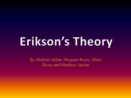 Erikson`s Theory