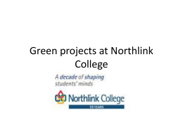 Green projects at Northlink College