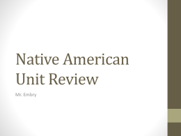 Native American Unit Review