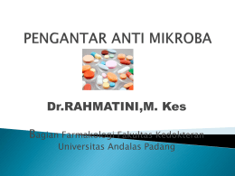 pengantar anti mikroba - Repository Universitas Andalas