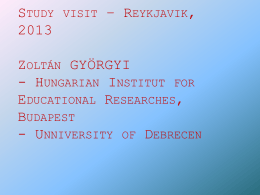 Study visit – Reykjavik, 2013
