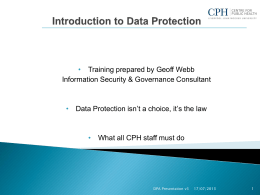 Introduction to Data Protection