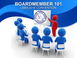 Click for Boardmember 101 PowerPoint