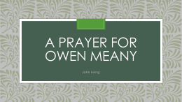 A prayer for Owen Meany