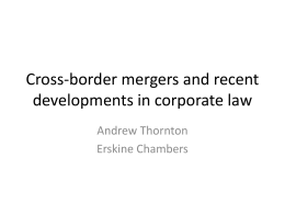 What is a cross-border merger?