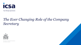 Board Support and the Role of the Company