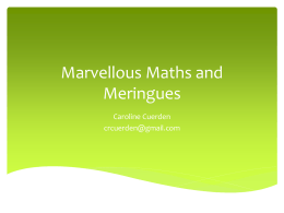 Marvellous Maths and Meringues