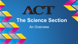 ACT Science Section Tips