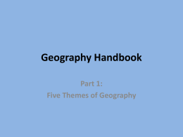 Geography Handbook