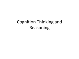 Cognition Thinking and Reasoning - Klicks-IBPsychology-Wiki