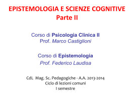 Epistemologia II_ Scienze Cognitve_prof. Laudisa