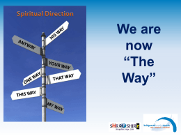 We are now “The Way” - Bridgnorth Baptist Church