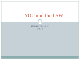 YOU and the LAW