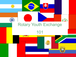 Rotary Youth Exchange 101