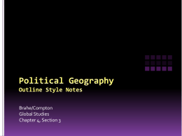 Political Geography Terms - Hortonville Area School District