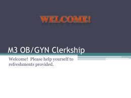 Welcome to OB/GYN