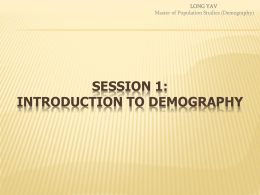 Sources of Demographic Data