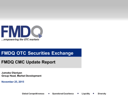 FMDQ OTC Plc - Securities and Exchange Commission