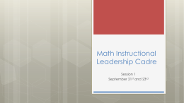 Session 1 - The PROE Center