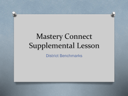 Prepare to assess benchmark