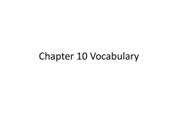 Chapter 10 Vocabulary