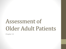 Assessment of Older Adult Patients