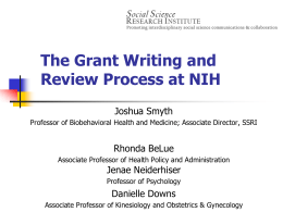 Grant-Writing and Review Process at NIH Slides