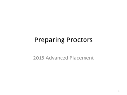 Preparing Proctors