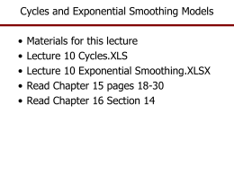 overhead - 10 Exponential Smoothing