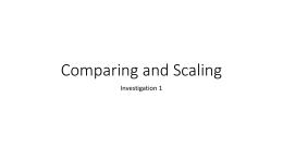 Comparing and Scaling - Mr. Marquardt`s math Class
