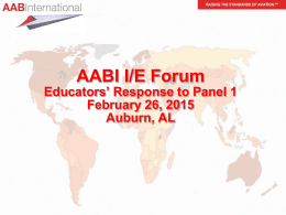 E Forum Educator Responders for Panel 1, Auburn, February 2015
