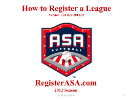 How to register a League
