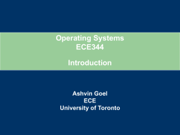 Introduction to OS - Computer Engineering Research Group