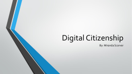 Digital Citizenship - MScorver