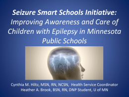 DNP Scholarly Project Proposal - Epilepsy Foundation of Minnesota