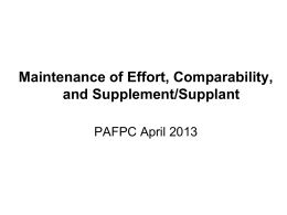 Supplement/Supplant