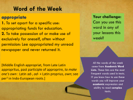 Word of the Week T2