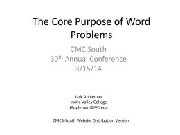 Better Word Problems - CMC 3