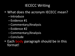 IECECC Writing
