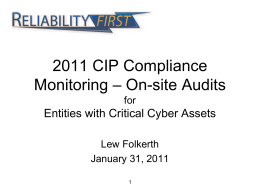 2011 3 Yr CIP Audit Process Presentation