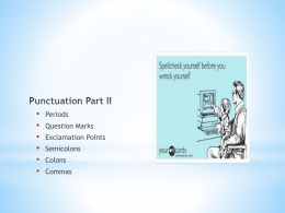 Punctuation - About MCES
