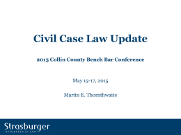 Civil Case Law Update