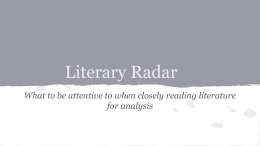Literary Radar