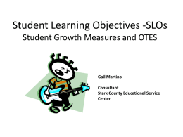 Developing SLOs in Arts Education