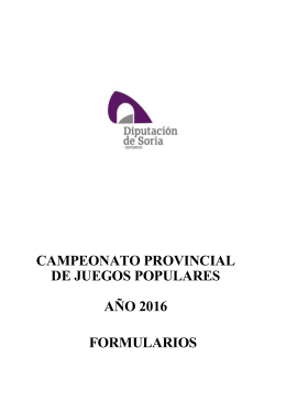 BASES JUEGOS POPULARES, 2016. FORMULARIOS