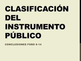clasificación del instrumento público